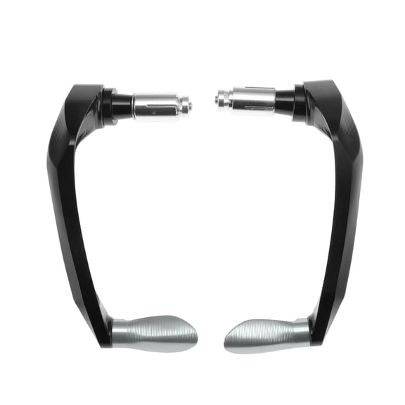 Unique Bargains Universal CNC Aluminum Alloy Motorcycle Handguards - Heavy Duty Handle Bar Hand Guards for Motocross ATV Scooter Titanium Tone CNC Bracket Protectors