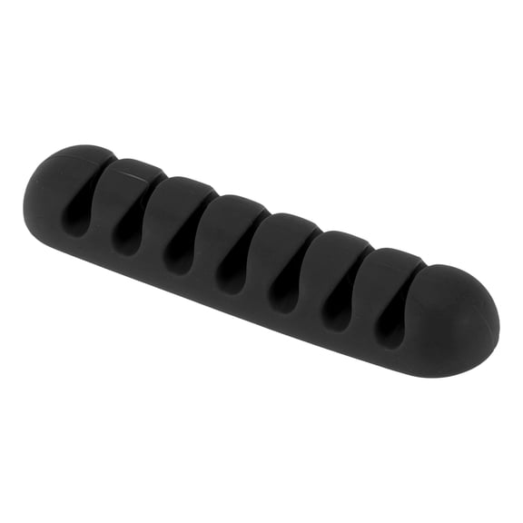 Unique Bargains Universal Cable Holder Clip Cable Clip Cord Management Organizer, 82x20x12.8mm, Durable, TPR, Black for Car Dashboard TV PC Laptop Office Desk