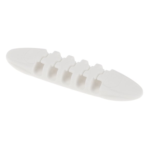 Unique Bargains Universal Cable Holder Clip Cable Clip Cord Management Organizer, 90x20x10.5mm, Durable, TPR, White for Car Dashboard TV PC Laptop Office Desk