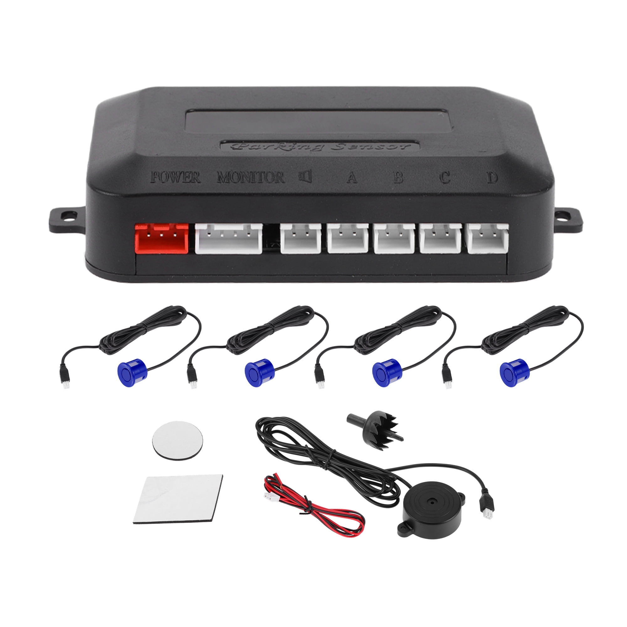Unique Bargains Universal Car Backup Radar System Parking Sensors Alarm Dark Blue