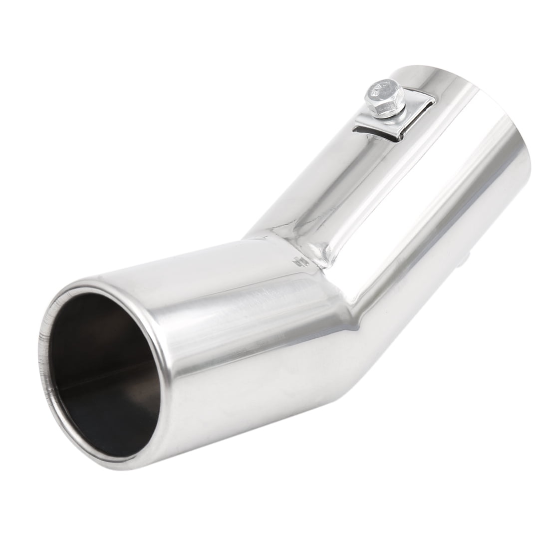 Unique Bargains Universal Car Chrome Curved Exhaust Tail