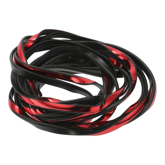 Unique Bargains Universal Car Door Edge Guards 16.40ft U-Shaped Door Scratch Protection Guard Chrome Red 1 Pc