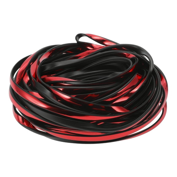 Unique Bargains Universal Car Door Edge Guards 39.37ft U-Shaped Door Scratch Protection Guard Chrome Red 1 Pc