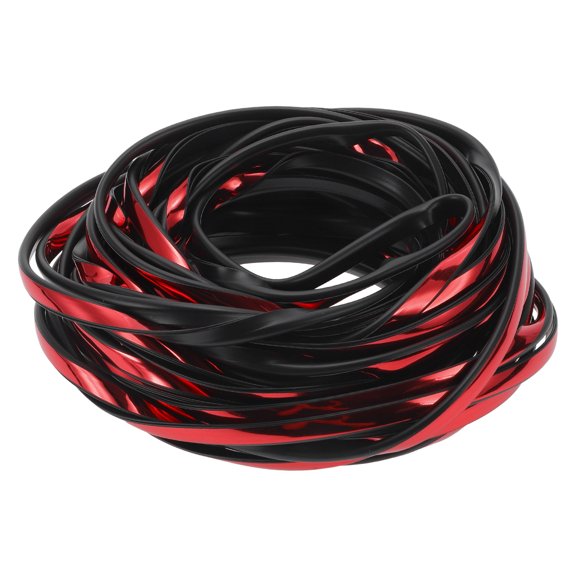 Unique Bargains Universal Car Door Edge Guards 49.21ft U-Shaped Door Scratch Protection Guard Chrome Red 1 Pc