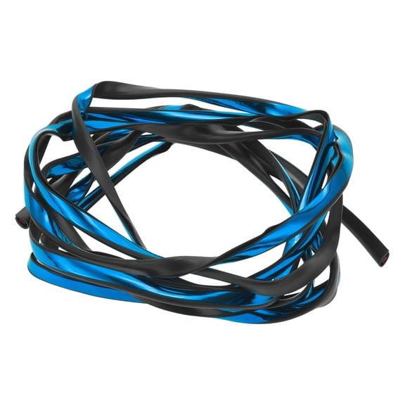 Unique Bargains Universal Car Door Edge Guards 9.84ft U-Shaped Door Scratch Protection Guard Chrome Blue 1 Pc