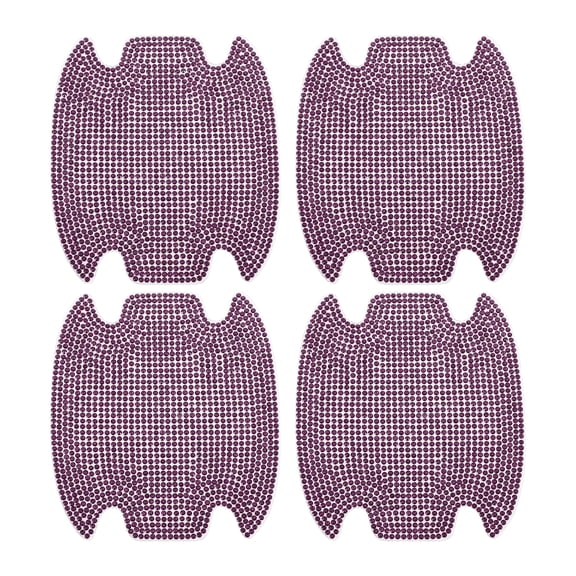 Unique Bargains Universal Car Door Handle Protective Film Reflective Stickers Anti-scratch, Purple 4 Pcs