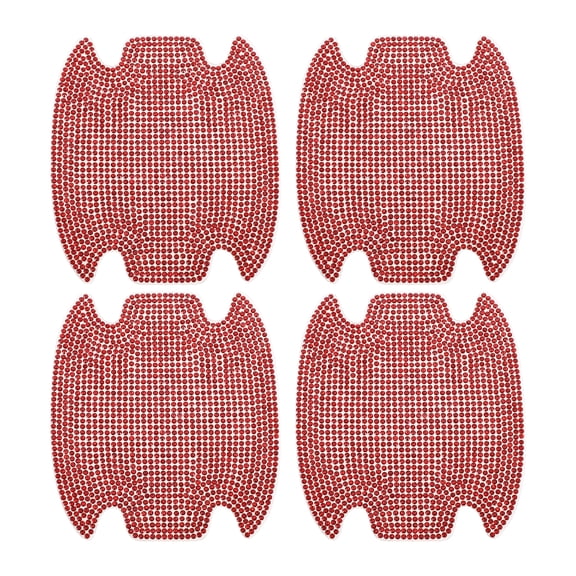 Unique Bargains Universal Car Door Handle Protective Film Reflective Stickers Anti-scratch, Red 4 Pcs