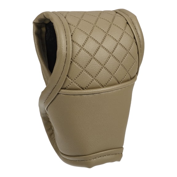 Unique Bargains Universal Car Gear Shift Cover Shift Knob Cover Automatic Shift Gear Cover Faux Leather Beige