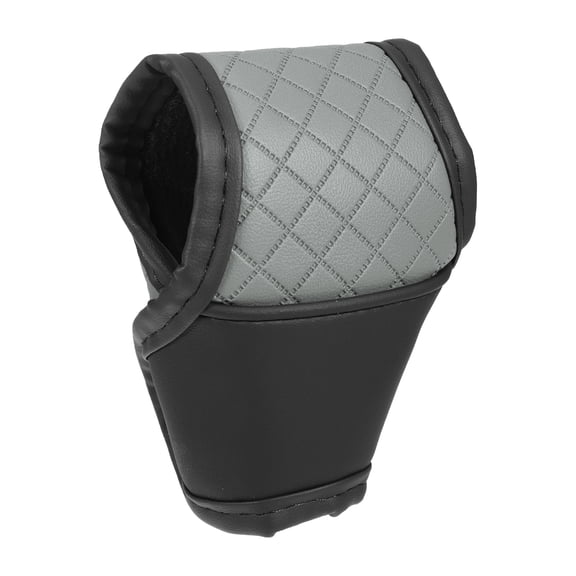 Unique Bargains Universal Car Gear Shift Cover Shift Knob Cover Automatic Shift Gear Cover Faux Leather Black Gray