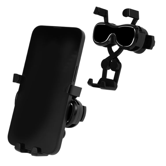 Unique Bargains Universal Car Phone Holder Mount 360 Rotation One-Key Unlock Auto Induction Auto Clamping Clip type abs pc Black Dashboard Mobile Phone Holder