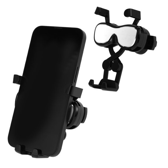 Unique Bargains Universal Car Phone Holder Mount 360 Rotation One-Key Unlock Auto Induction Auto Clamping Clip type abs pc Silver Tone Dashboard Mobile Phone Holder