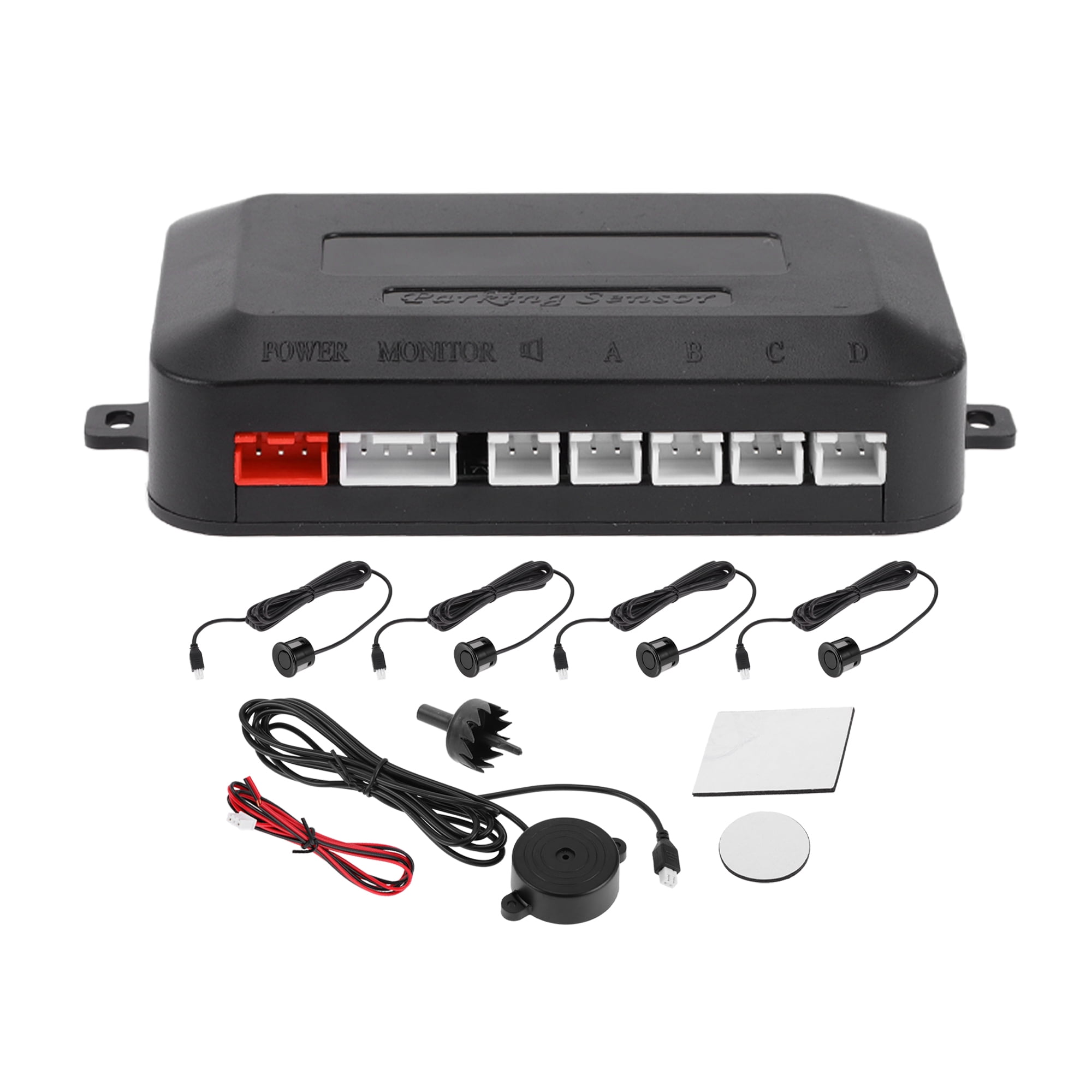 Unique Bargains Universal Car Reverse Backup Radar System Parking Sensors Alarm Black