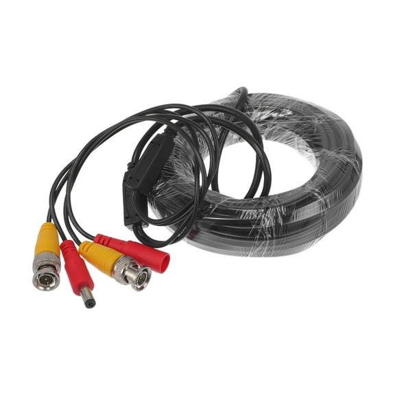Unique Bargains Universal Car Reverse Rear View Parking Camera Video Cable BNC+DC Backup Camera Video Cable Extension for Monitor and Backup Black 10M