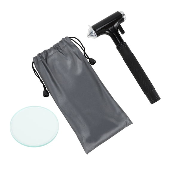 Unique Bargains Universal Car Safety Hammer Glass Breaker Urgent Escape Tools Black