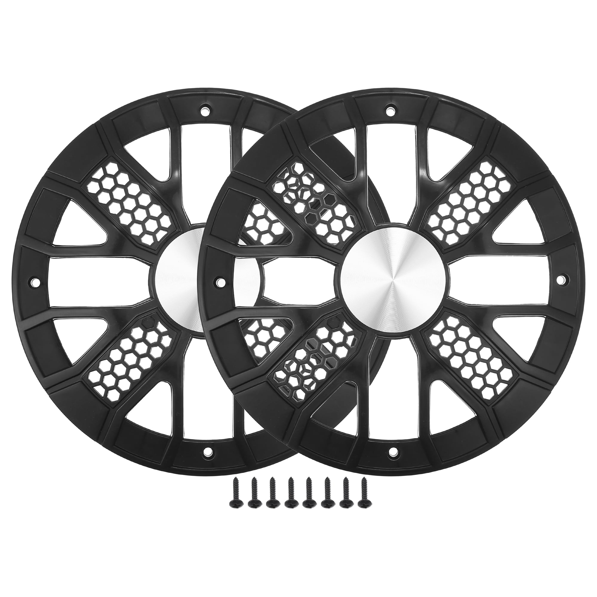 Unique Bargains Universal Car Speaker Grills Cover with Mounting Screws ABS 8"