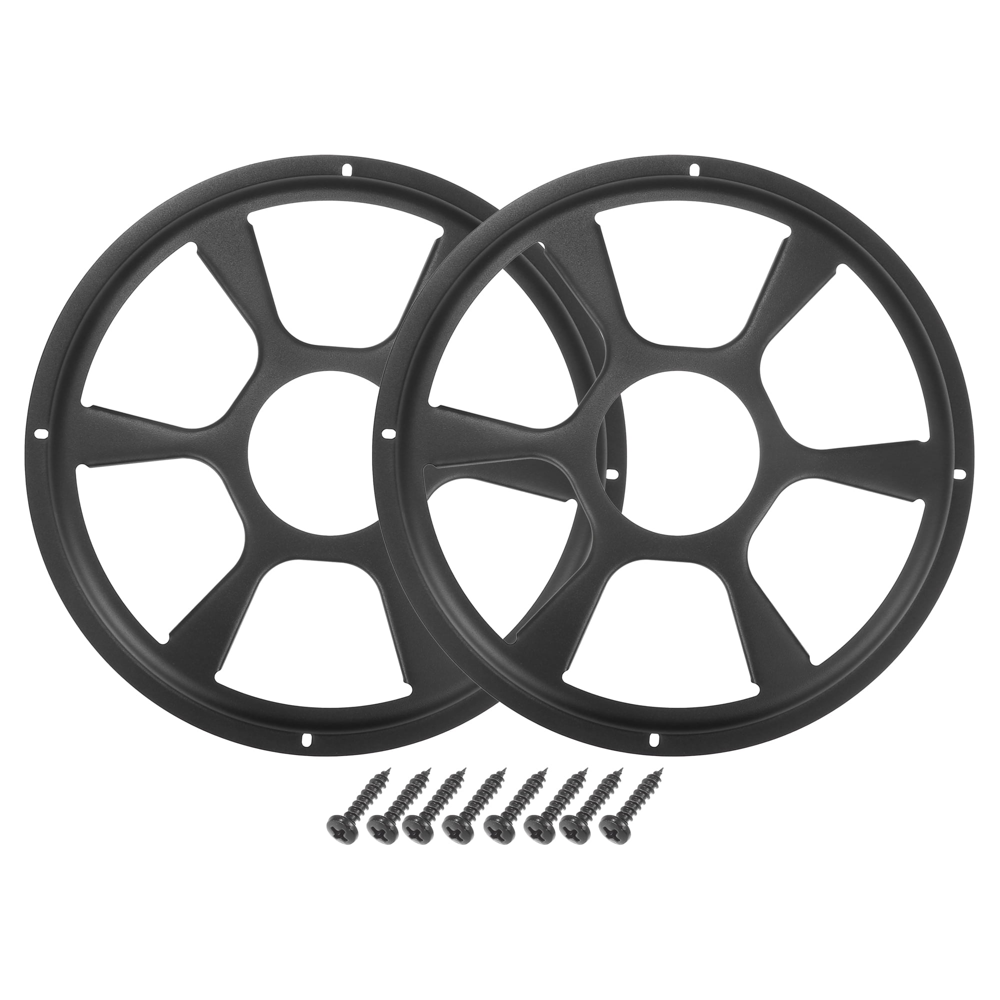 Unique Bargains Universal Car Speaker Grills Cover with Mounting Screws Iron Black 10"