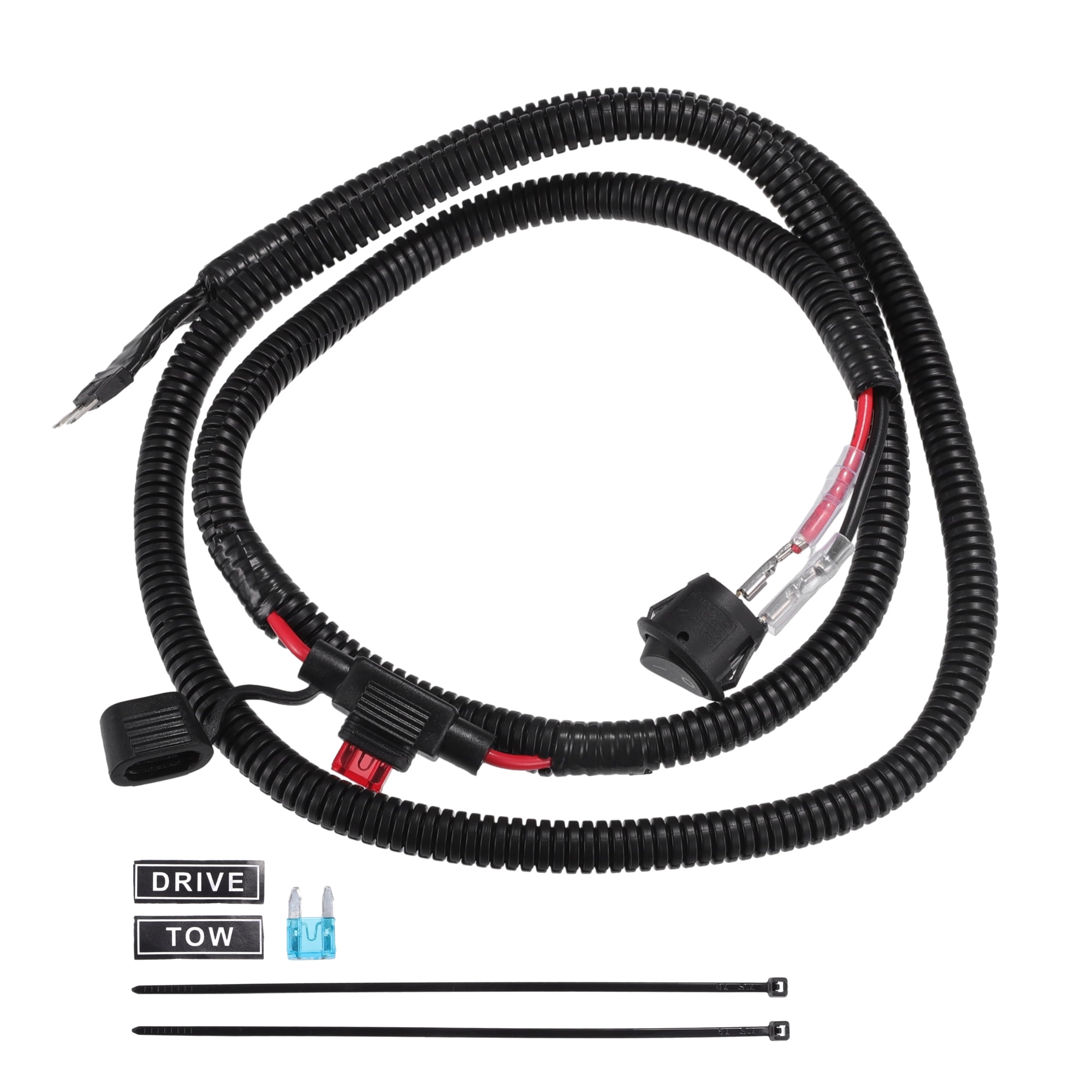 Unique Bargains Universal Car Switched Fuse Kit Plastic 1 Set Black 47.24 Inch
