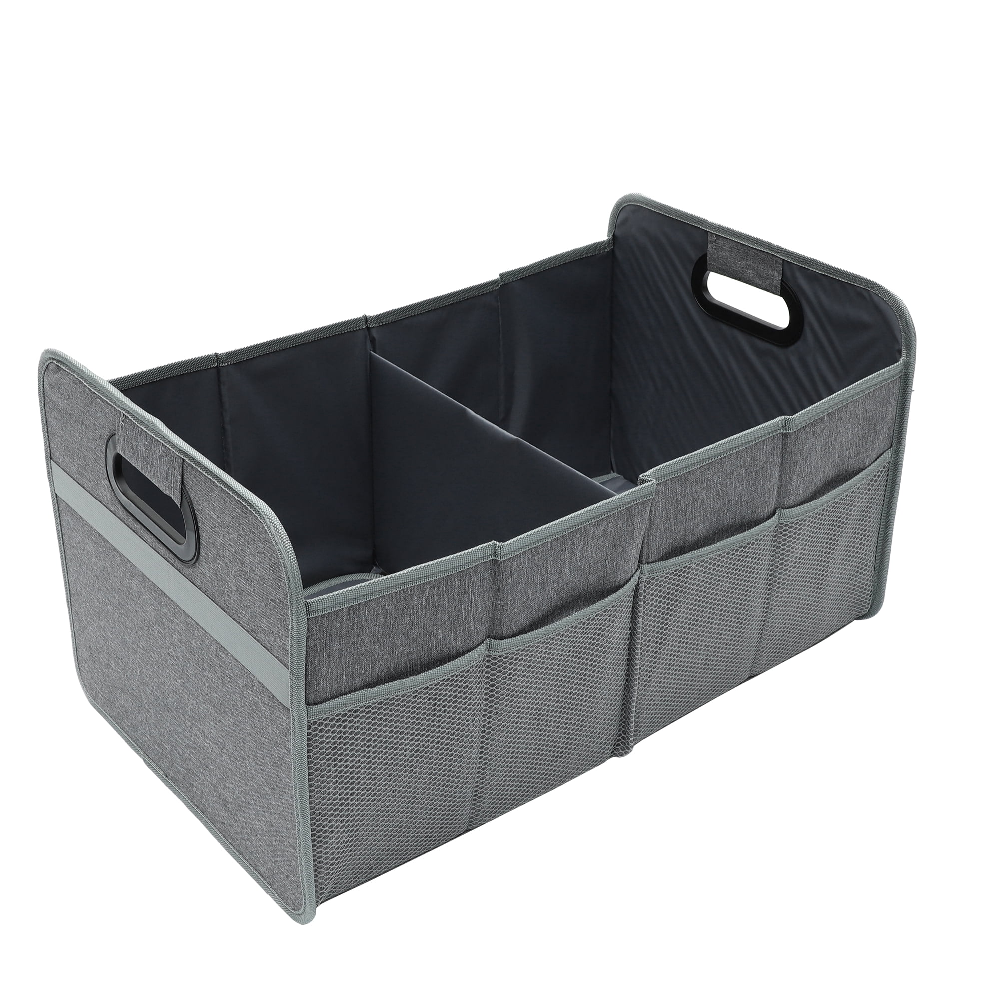 Unique Bargains Universal Car Trunk Organizer Multi Compartments Storage Gray