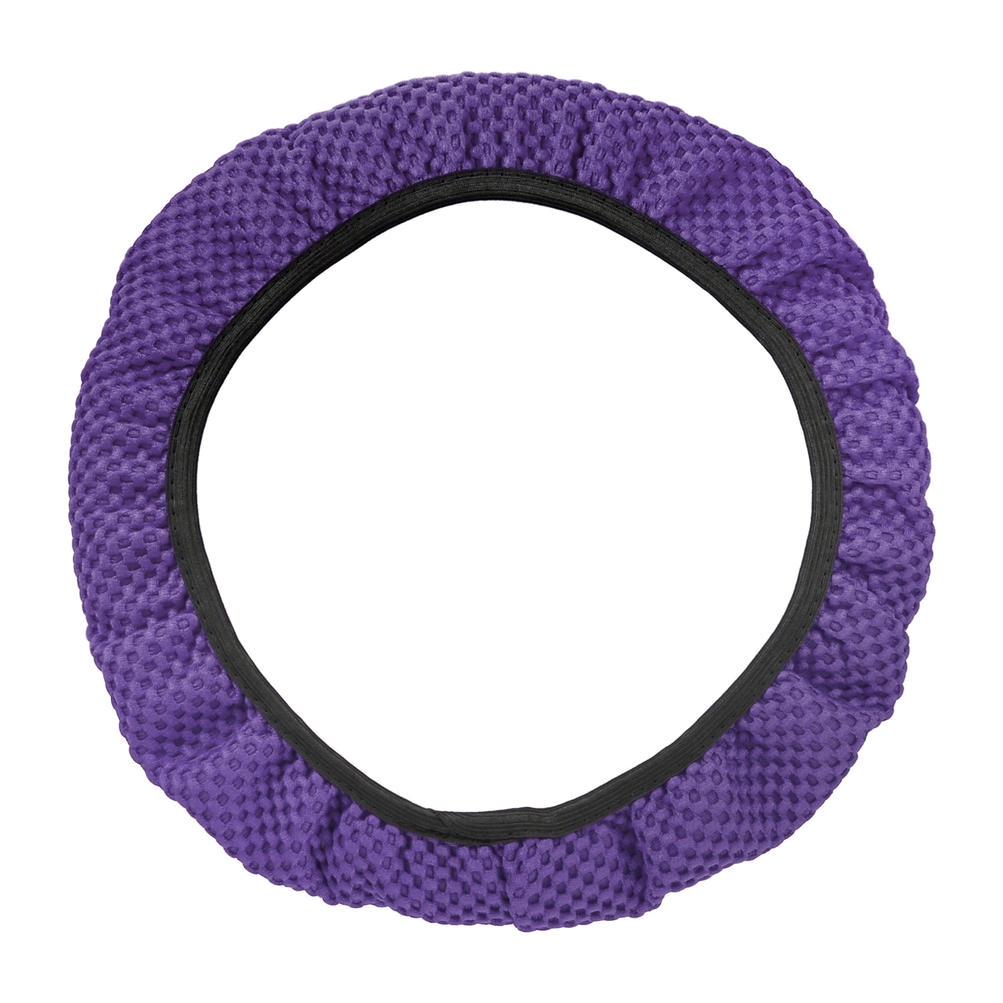 Unique Bargains Universal Elastic Antislip Steering Wheel Cover 15" Purple