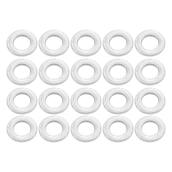 Unique Bargains Universal Flat Washer, Durable, Stainless Steel, Silver Tone, 20 Pcs M5*10mm*1mm