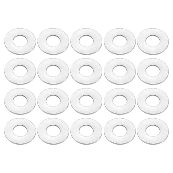 Unique Bargains Universal Flat Washer, Durable, Stainless Steel, Silver Tone, 20 Pcs M8*22mm*1.5mm