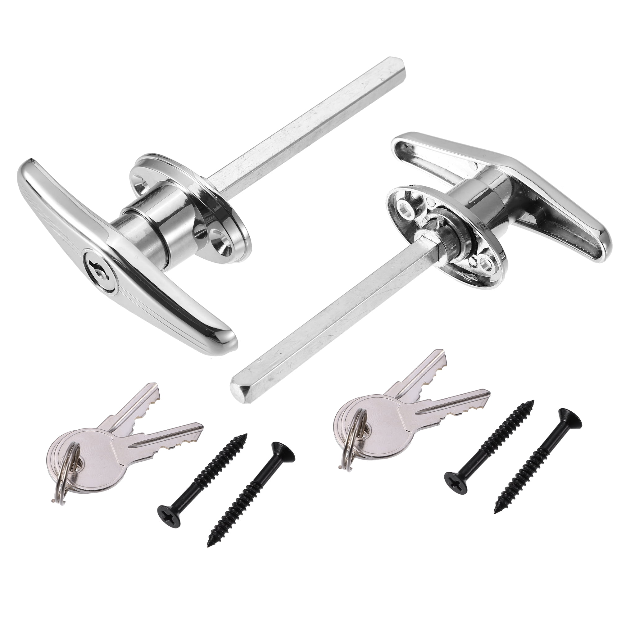 Unique Bargains Universal Garage Shed Door Keyed T-Handle Lock Kit with 4 Keys