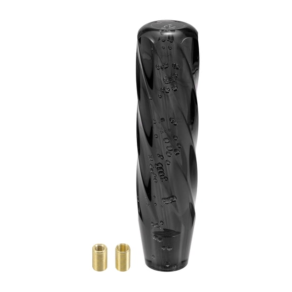 Unique Bargains Universal Gear Shift Knob Acrylic Car for Automatic and Manual Vehicle with 2 Adapter Black 1Set