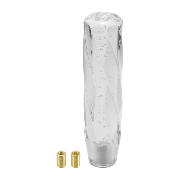 Unique Bargains Universal Gear Shift Knob Acrylic Car for Automatic and Manual Vehicle with 2 Adapter Transparent 1Set