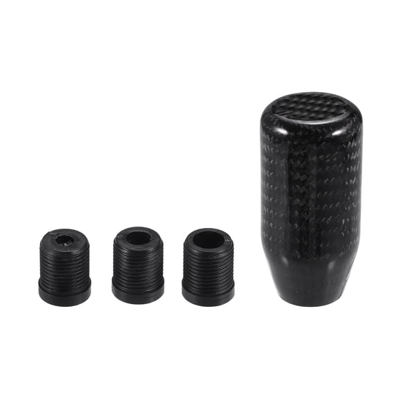 Unique Bargains Universal Gear Shift Knob Resin for Automatic and Manual Transmission Vehicle with 3 Adapter Black 1 Set
