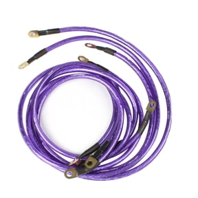 Unique Bargains Universal Grounding Wire Cable Kit Purple for Cars Auto