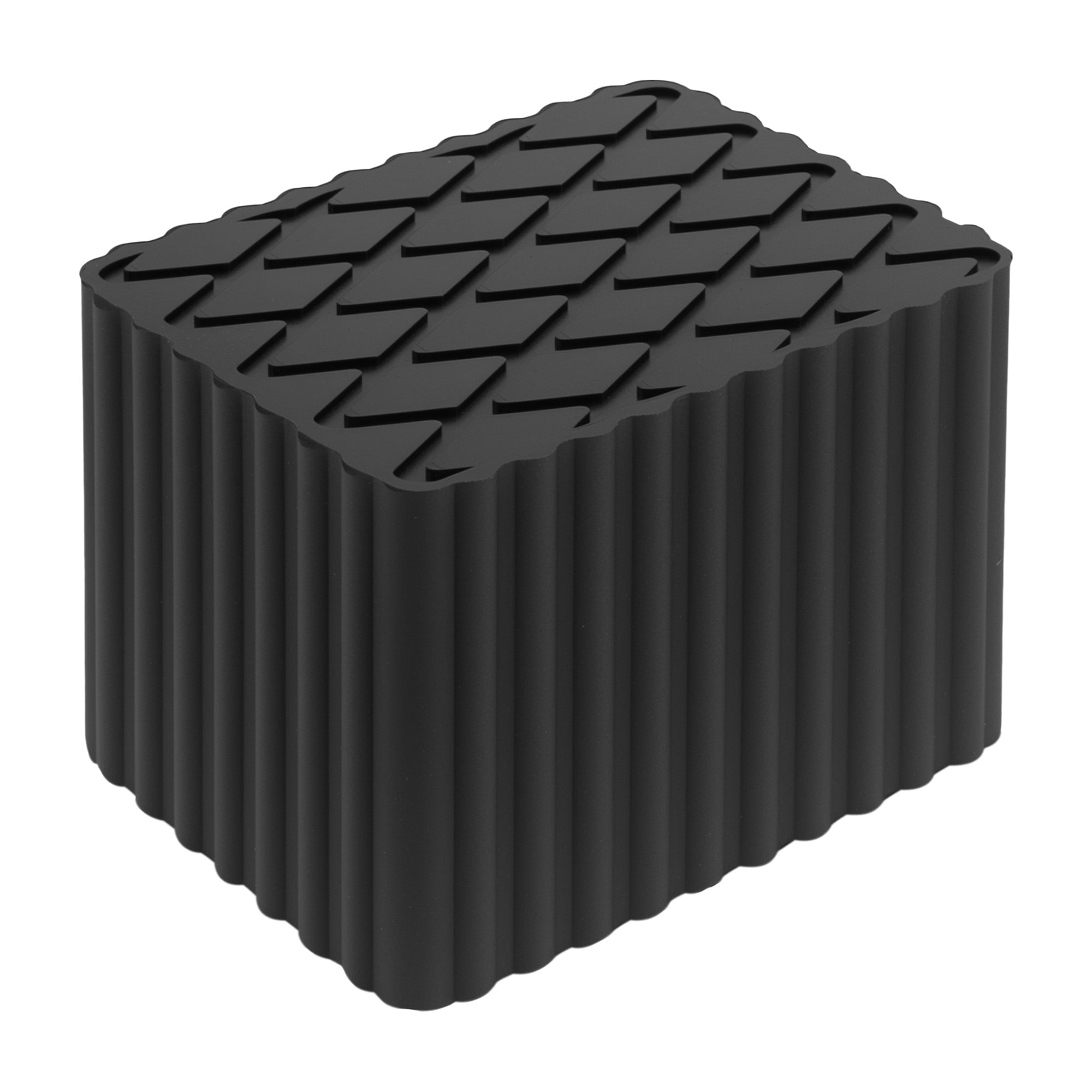 Unique Bargains Universal Heavy Duty Rubber Jack Stand Pads 6.3" x 4.7" x 4.7" Black