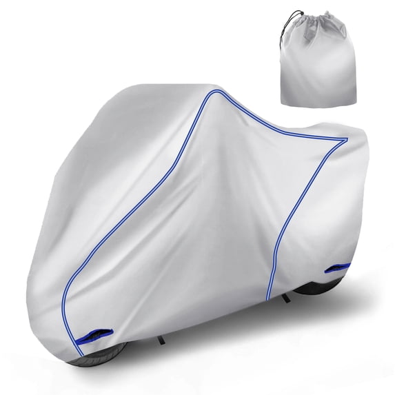 Unique Bargains Universal Motorcycle Cover Rain Dust Scooter Cover 90.6"x 37.4"x 49.2"