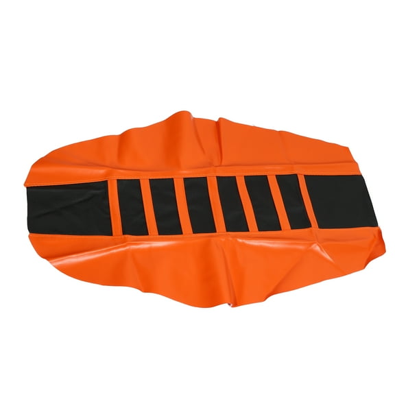 Unique Bargains Universal Motorcycle Dirt Bike Faux Leather Soft Seat Cover Anti Slip Seat Cushion Orange Black
