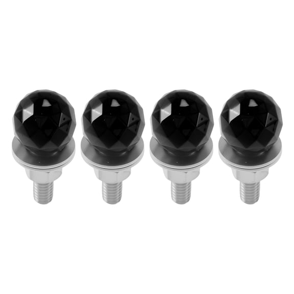 Unique Bargains Universal Motorcycle M6 License Plate Screws Cover 3.94 cm Anti Theft License Plate Screw Frame Bolt Kit Aluminum Alloy Black 4 Pcs