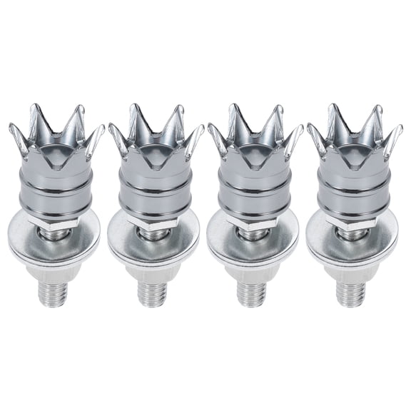 Unique Bargains Universal Motorcycle M6 License Plate Screws Cover 40mm Anti Theft License Plate Screw Frame Bolt Kit Aluminum Alloy Titanium Tone 4 Pcs