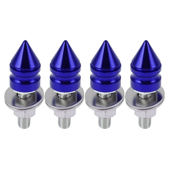Unique Bargains Universal Motorcycle M6 License Plate Screws Cover 45mm Anti Theft License Plate Screw Frame Bolt Kit Aluminum Alloy Blue 4 Pcs