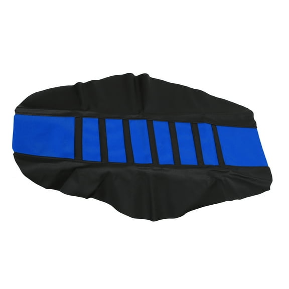 Unique Bargains Universal Motorcycle Pit Dirt Bike Faux Leather Soft Seat Cover Anti Slip Seat Cushion Blue Black 1 pcs