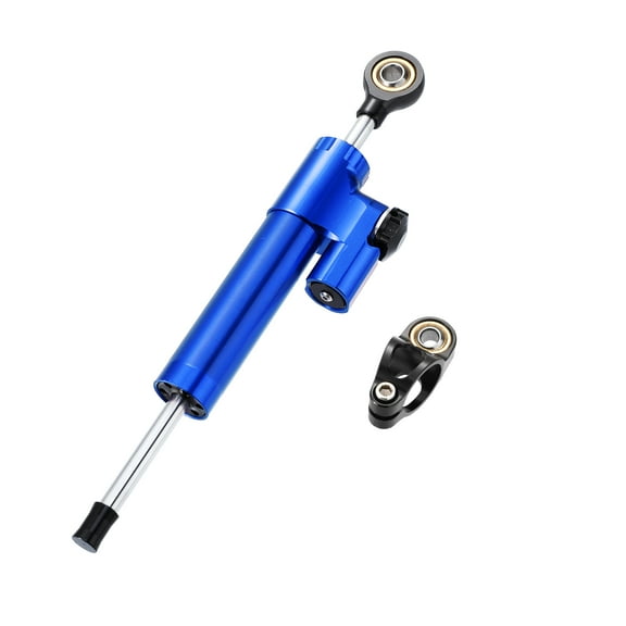 Unique Bargains Universal Motorcycle Steering Damper Blue Adjustable Linear Stabilizer for Scooters Steetbike