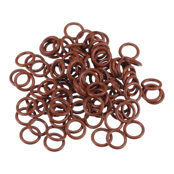 Unique Bargains Universal O Ring Seal Gasket Orings Seal Washer for Plumbing for Cars 7mm ID x 2mm CS Brown 100pcs
