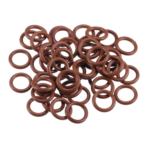 Unique Bargains Universal O Ring Seal Gasket Orings Seal Washer for Plumbing for Cars 8.5mm ID x 2mm CS Brown 50pcs
