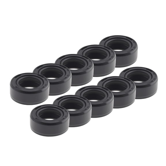 Unique Bargains Universal Oil Seal TC Double Lip W Steel Spring Seal Ring Rotary Shaft Seal 10x17x7mm High Pressure Nitrile Rubber Black 10 Pcs