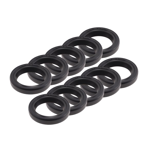 Unique Bargains Universal Oil Seal TC Double Lip W Steel Spring Seal Ring Rotary Shaft Seal 16x22x4mm High Pressure Nitrile Rubber Black 10 Pcs