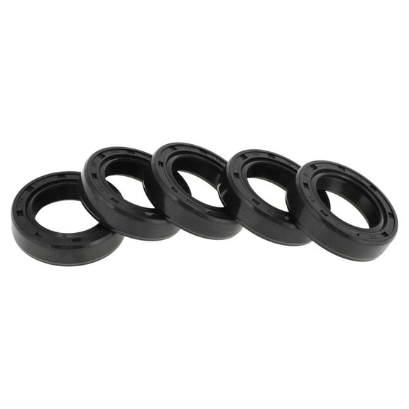Unique Bargains Universal Oil Seal TC Double Lip W Steel Spring Seal Ring Rotary Shaft Seal 18x28x7mm High Pressure NBR Rubber Black 5 Pcs