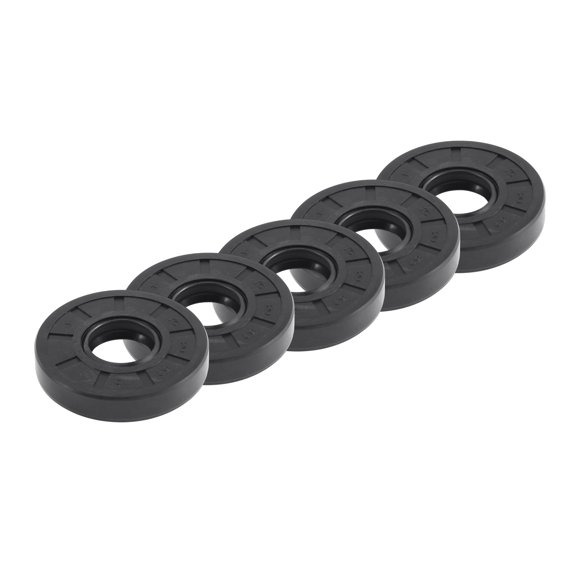 Unique Bargains Universal Oil Seal TC Double Lip W Steel Spring Seal Ring Rotary Shaft Seal 20x52x10mm High Pressure NBR Rubber Black 5pcs