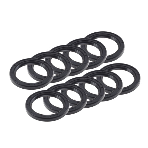 Unique Bargains Universal Oil Seal TC Double Lip W Steel Spring Seal Ring Rotary Shaft Seal 25x33x4mm High Pressure Nitrile Rubber Black 10 Pcs