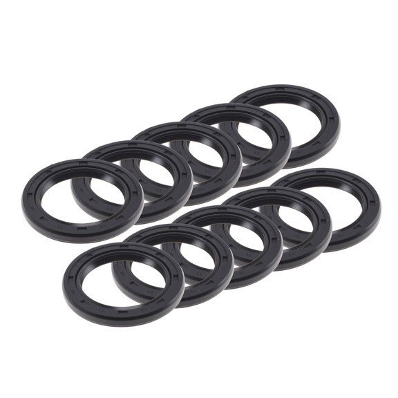 Unique Bargains Universal Oil Seal TC Double Lip W Steel Spring Seal Ring Rotary Shaft Seal 25x35x4mm High Pressure Nitrile Rubber Black 10 Pcs
