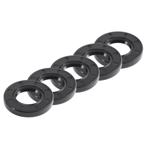 Unique Bargains Universal Oil Seal TC Double Lip W Steel Spring Seal Ring Rotary Shaft Seal 25x47x7mm High Pressure NBR Rubber Black 5pcs