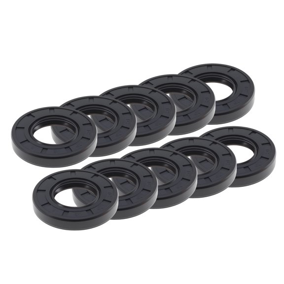 Unique Bargains Universal Oil Seal TC Double Lip W Steel Spring Seal Ring Rotary Shaft Seal 25x48x8mm High Pressure Nitrile Rubber Black 10 Pcs