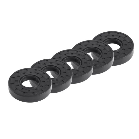 Unique Bargains Universal Oil Seal TC Double Lip W Steel Spring Seal Ring Rotary Shaft Seal 25x62x12mm High Pressure NBR Rubber Black 5pcs