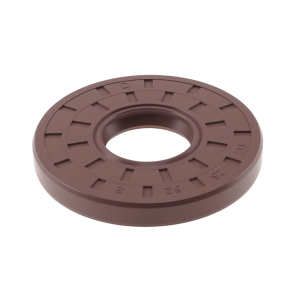 Unique Bargains Universal Oil Seal TC Double Lip W Steel Spring Seal Ring Rotary Shaft Seal 25x62x8mm High Pressure FKM Rubber Brown 1 Pcs